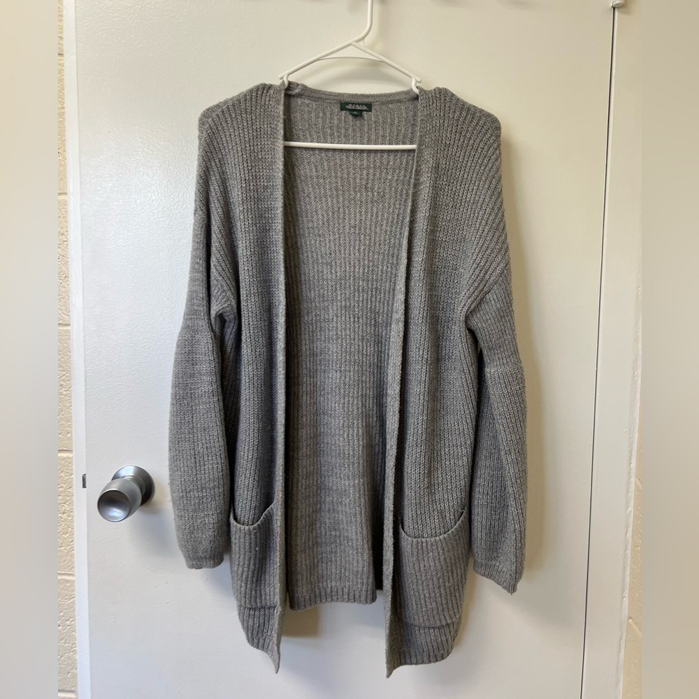Oversized Grey Cardigan